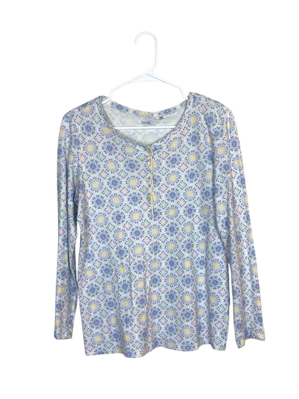 Calida Mandela print long sleeve top size xs sleepwear